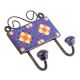 Navy Blue And Yellow Floral Ceramic Tiles Hooks Online